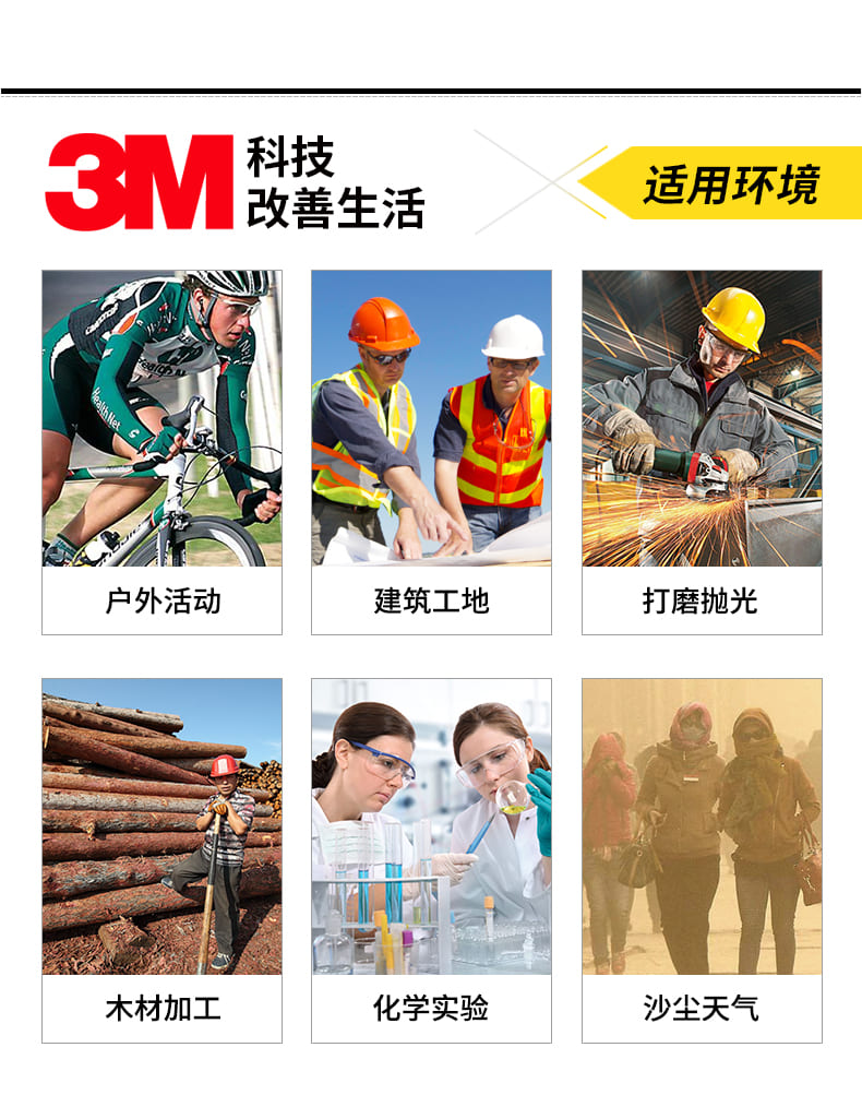 3M 11394 防护眼镜 （透明镜片、防雾、防紫外线）